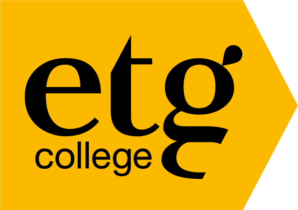 Logotyp för etg college.