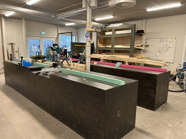 En snickarverkstad.